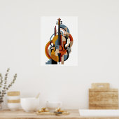 Affiche de Jazz Art Déco Élégante (Cuisine)