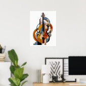 Affiche de Jazz Art Déco Élégante (Bureau à domicile)