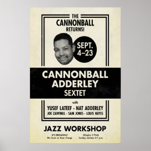 Affiche de jazz Cannonball Adderley - Jazz Worksho
