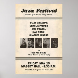 Affiche de jazz de Charlie Parker - Dizzy Gillespi