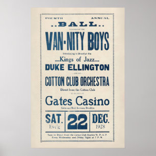 Affiche de jazz de Duke Ellington - Cotton Club -