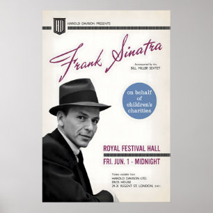 Affiche de jazz de Frank Sinatra - En concert au R