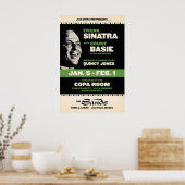 Affiche de jazz de Frank Sinatra - Sinatra au Sand (Cuisine)