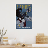 Affiche de jazz de la Nouvelle-Orléans Impression (Cuisine)