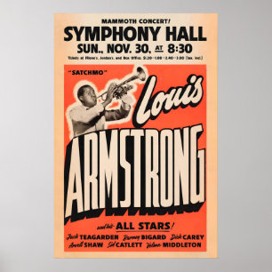Affiche de jazz de Louis Armstrong - Satchmo à Sym