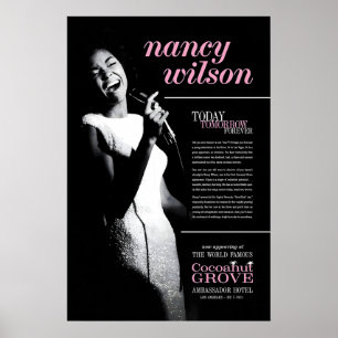Affiche de jazz de Nancy Wilson - En concert au Co