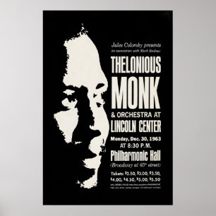 Affiche de jazz de Thelonious Monk - Big Band et Q