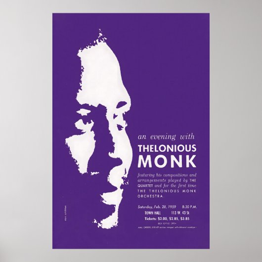 Affiche de jazz de Thelonious Monk - Orchestre et (Devant)