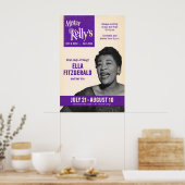 Affiche de jazz d'Ella Fitzgerald - En concert à M (Cuisine)