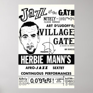 Affiche de jazz d'Herbie Mann - Comin' Home Baby