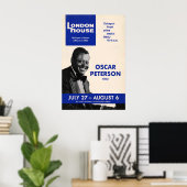 Affiche de jazz d'Oscar Peterson - Sessions de Lon (Bureau à domicile)