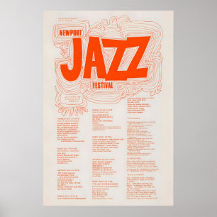 Affiche de jazz du festival de Newport 1969 - Rhod