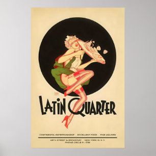 Affiche de jazz du Quartier Latin - Times Square -