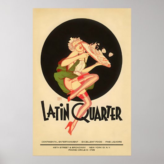 Affiche de jazz du Quartier Latin - Times Square - (Devant)