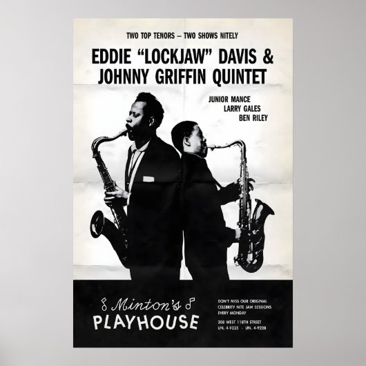 Affiche de jazz Eddie Lockjaw Davis - Johnny Griff (Devant)