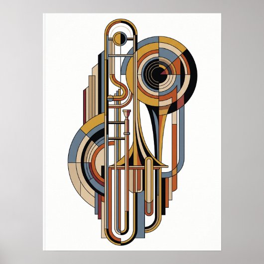 Affiche de jazz moderne élégante vintage (Devant)