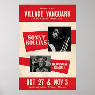 Affiche de jazz Sonny Rollins - Une soirée au Vill