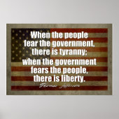 Affiche de Jefferson : Tyrannie contre Liberté (Devant)