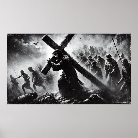 Affiche de Jésus portant la croix (Devant)