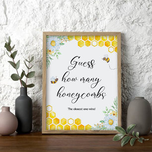 Affiche de jeu Abeille à miel Devinez combien de r