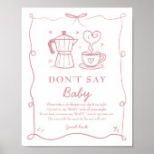 Affiche de jeu Bébé Rose en route Ne dites pas Béb (Devant)
