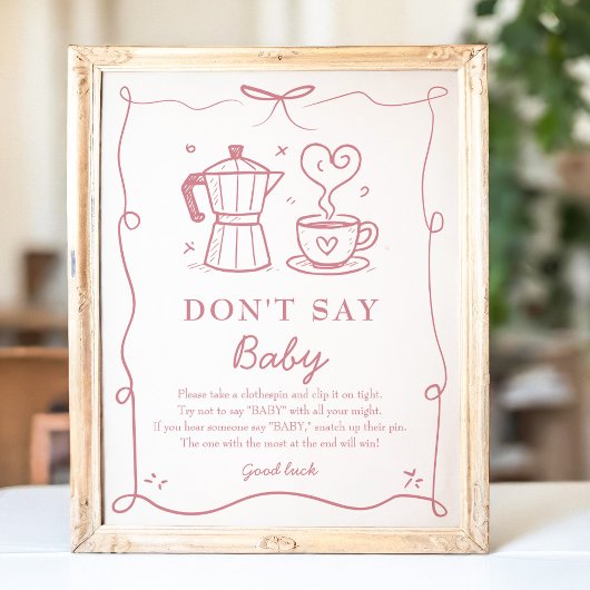 Affiche de jeu Bébé Rose en route Ne dites pas Béb