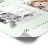 Affiche de jeu de 20 photos de bébé en vichy vert (Coin)