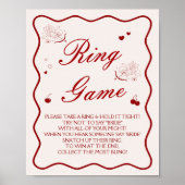 Affiche de jeu de bague de douche de mariée Cherry (Devant)