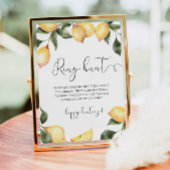 Affiche de jeu de chasse à l'anneau au citron pour