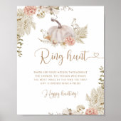 Affiche de jeu de chasse à l'anneau de citrouille  (Devant)