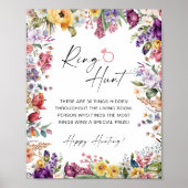 Affiche de jeu de chasse à l'anneau pour mariage f (Devant)