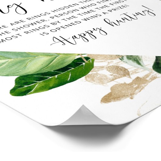 Affiche de jeu de chasse à l'anneau tropical pour  (Coin)