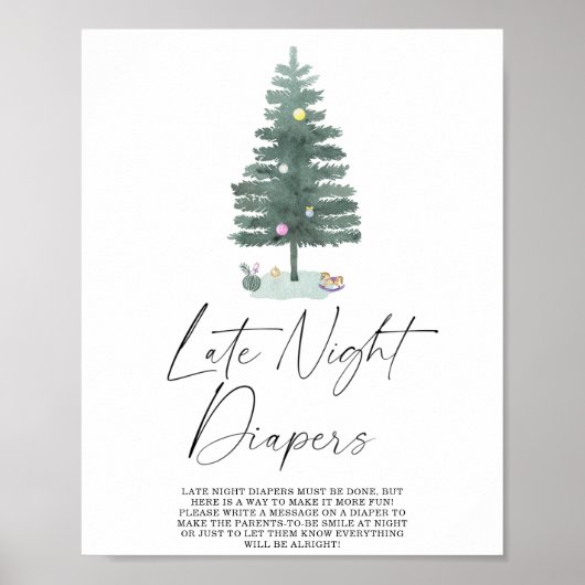Affiche de jeu de couches de nuit d'hiver (Devant)