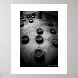 Affiche de jeu de dames B&W Americana