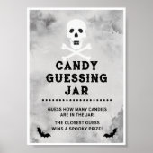 Affiche de jeu de devinette de bonbons d'Halloween (Devant)