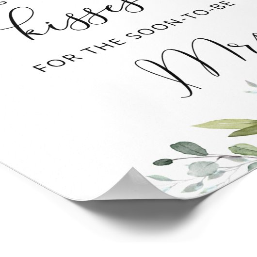 Affiche de jeu de douche de mariée pour les baiser (Coin)