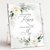 Affiche de jeu de douche de mariée pour les baiser