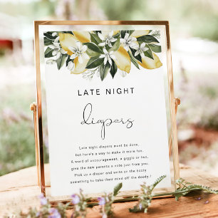 Affiche de jeu de langes DAHLIA Lemon Late Night