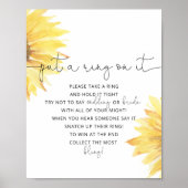 Affiche de jeu de mariage aux tournesols (Devant)