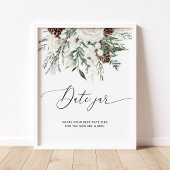 Affiche de jeu de mariage pot de date Evergreen hi