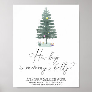 Affiche de jeu de taille du ventre de maman en hiv