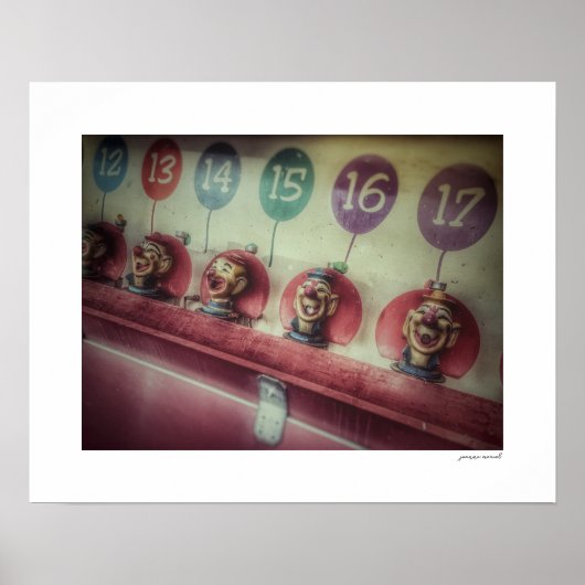 Affiche de jeu d'eau de clown de foire comtale (Devant)