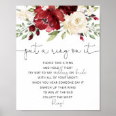 Affiche de jeu floral burgundy put a ring on it (Devant)