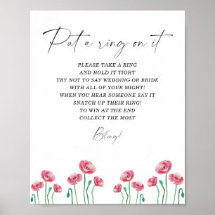 Affiche de jeu Floral spring met un anneau dessus