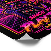 Affiche de jeu néon Synthwave Arcade Rétro Futuris (Coin)