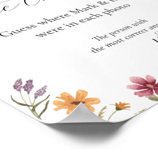 Affiche de jeu pour Baby Shower : devinez où ils é (Coin)