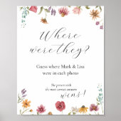 Affiche de jeu pour Baby Shower : devinez où ils é (Devant)