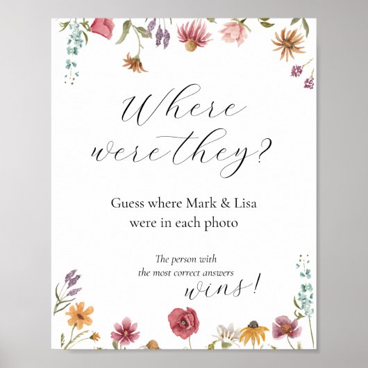 Affiche de jeu pour Baby Shower : devinez où ils é (Devant)