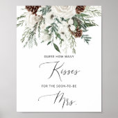 Affiche de jeu pour baby shower d'hiver combien de (Devant)