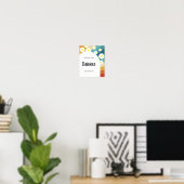 Affiche de jeu Retro Groovy - Devinez combien de m (Bureau à domicile)